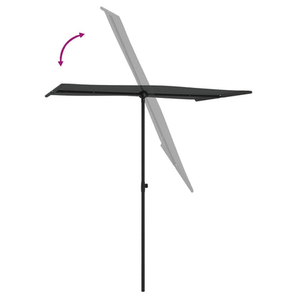 Ombrellone da Giardino Palo in Alluminio 180x110cm Antracite | homemem39