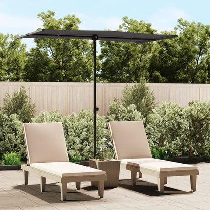 Ombrellone da Giardino Palo in Alluminio 180x110cm Antracite | homemem39