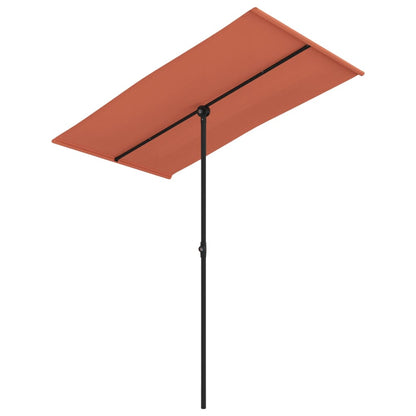 Ombrellone da Giardino Palo in Alluminio 180x110cm Terracotta | homemem39