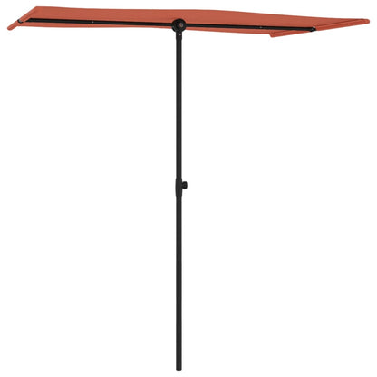 Ombrellone da Giardino Palo in Alluminio 180x110cm Terracotta | homemem39