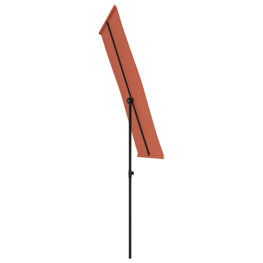 Ombrellone da Giardino Palo in Alluminio 180x110cm Terracotta | homemem39