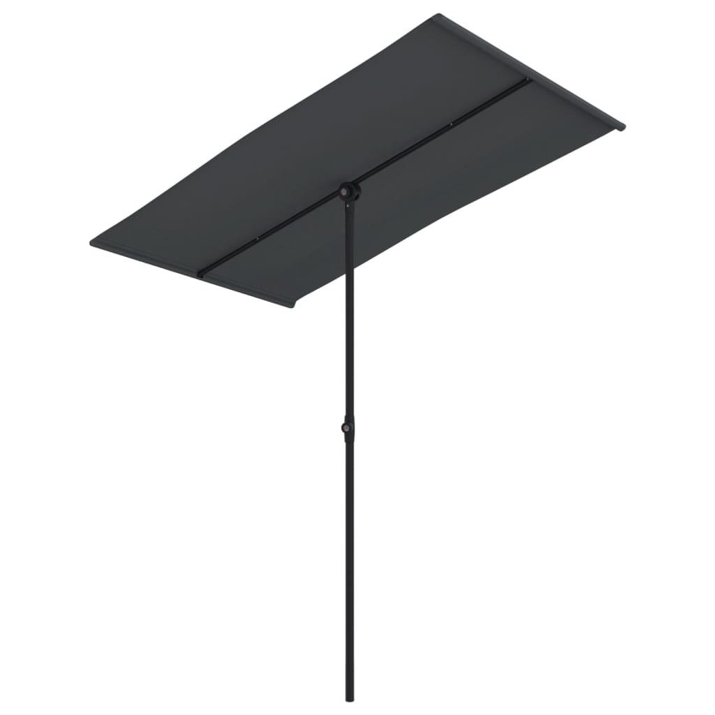 Ombrellone da Giardino con Palo in Alluminio 180x110cm Nero | homemem39