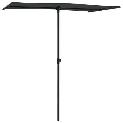 Ombrellone da Giardino con Palo in Alluminio 180x110cm Nero | homemem39
