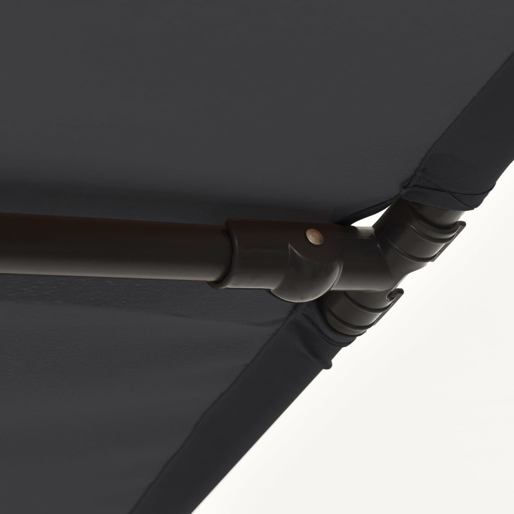 Ombrellone da Giardino con Palo in Alluminio 180x110cm Nero | homemem39