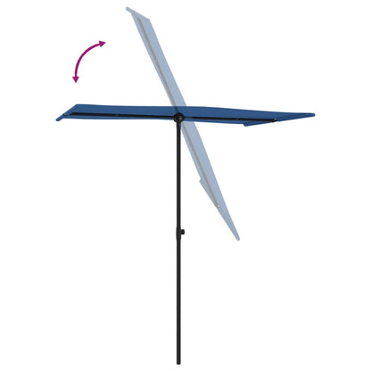 Ombrellone da Giardino con Palo in Alluminio 180x110 cm Azzurro | homemem39