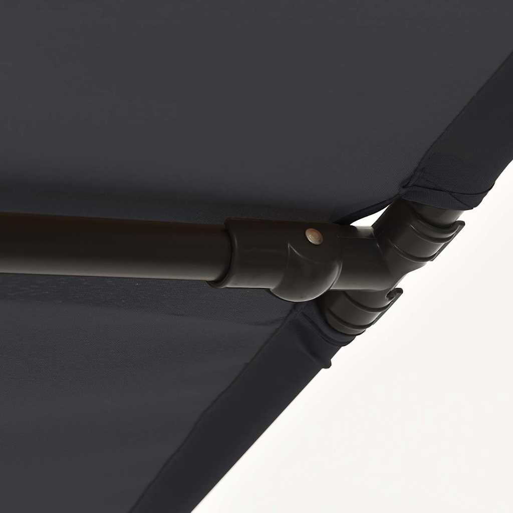 Ombrellone da Giardino con Palo in Alluminio 2x1,5 m Nero | homemem39
