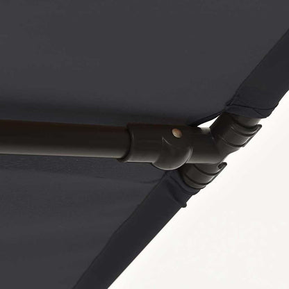 Ombrellone da Giardino con Palo in Alluminio 2x1,5 m Nero | homemem39