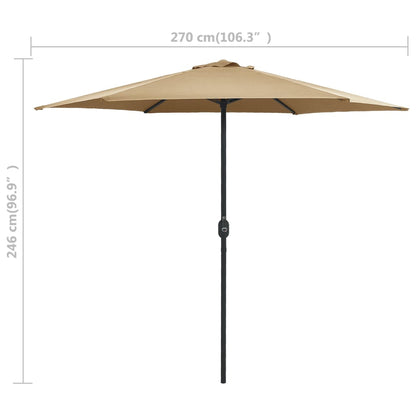Ombrellone da Esterni con Palo in Alluminio 270x246 cm Talpa | homemem39