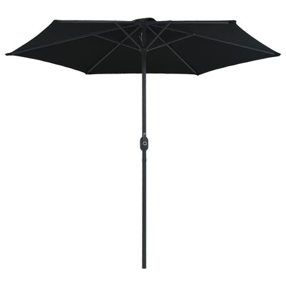 Ombrellone da Giardino con Palo in Alluminio 270x246 cm Nero | homemem39