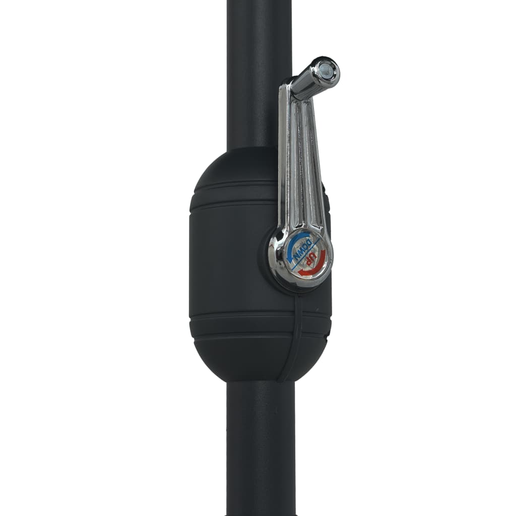 Ombrellone da Giardino con Palo in Alluminio 270x246 cm Nero | homemem39