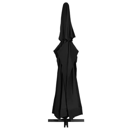 Ombrellone da Giardino con Palo in Alluminio 500 cm Nero | homemem39