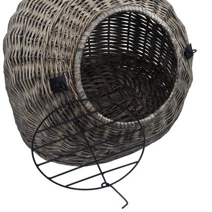 Trasportino per Gatti Grigio 60x45x45 cm in Salice Naturale | homemem39