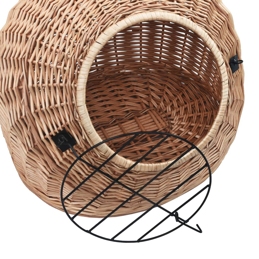 Trasportino per Gatti 45x35x35 cm in Salice Naturale - homemem39