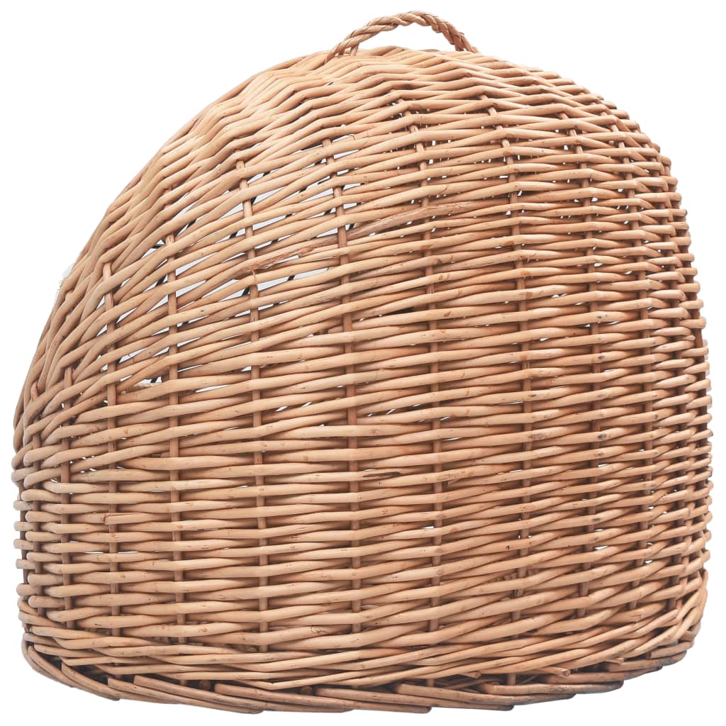 Trasportino per Gatti Grigio 50x42x40 cm in Salice Naturale - homemem39