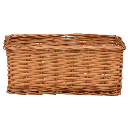 Set Cestini Impilabili 4 pz Marroni in Salice - homemem39