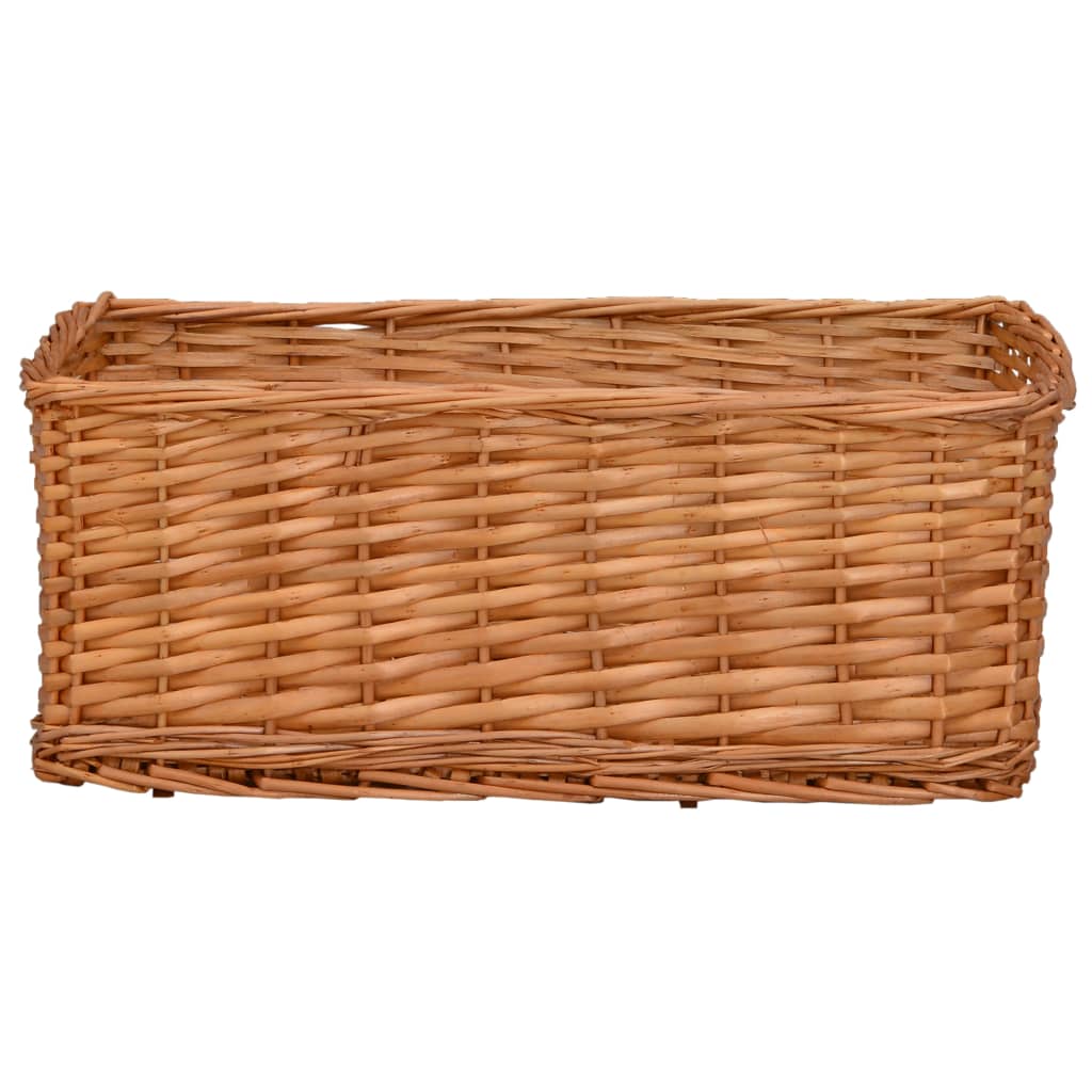 Set Cestini Impilabili 4 pz Marroni in Salice - homemem39