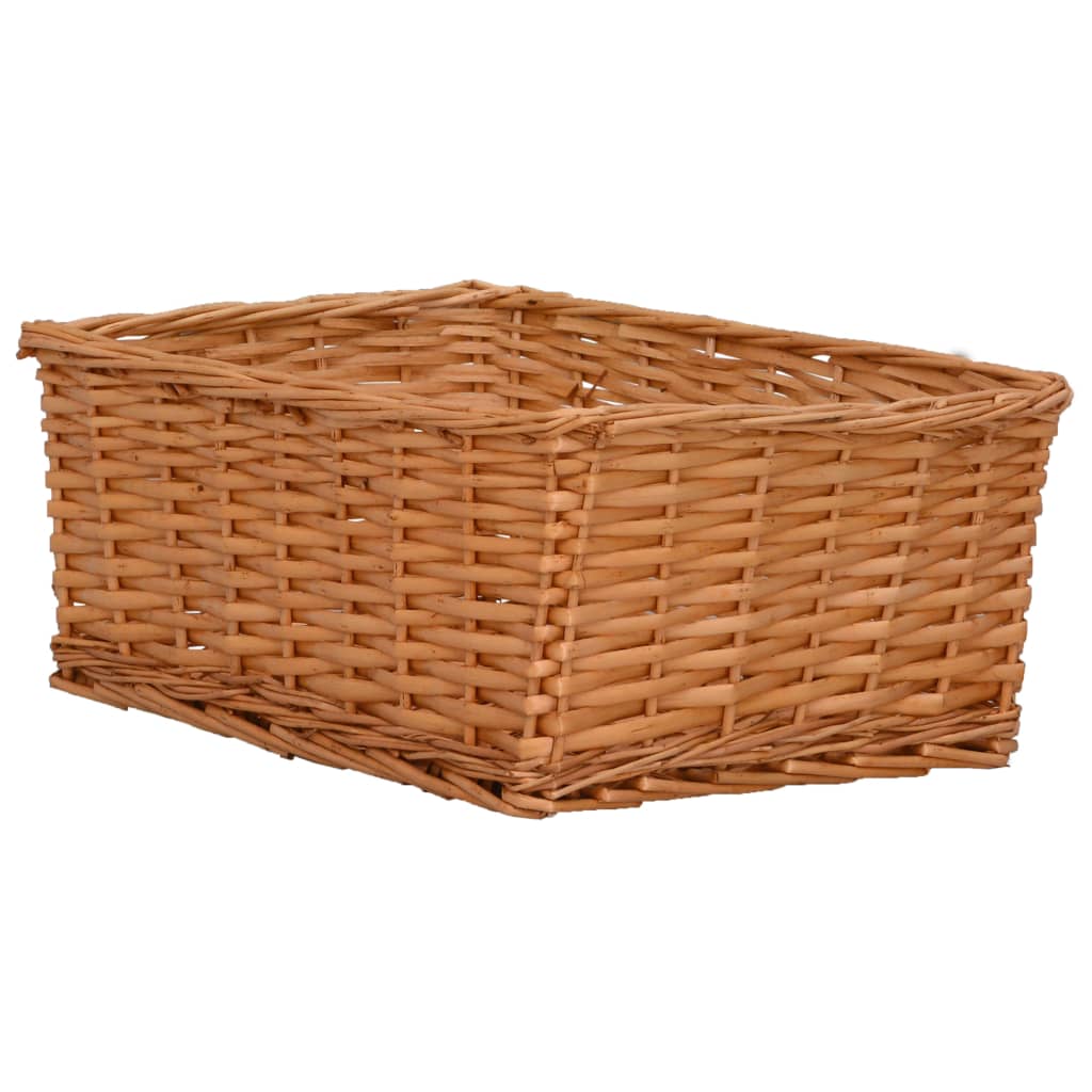 Set Cestini Impilabili 4 pz Marroni in Salice - homemem39