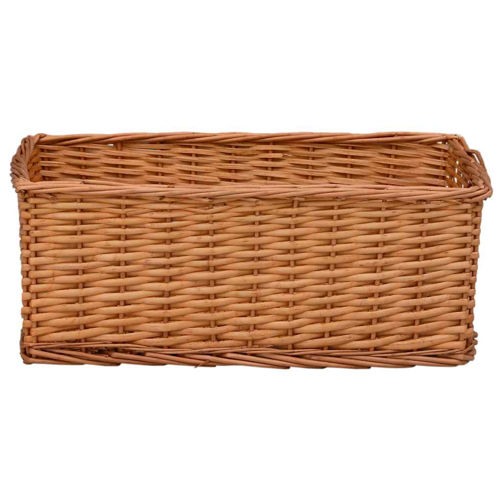Set Cestini Impilabili 4 pz Marroni in Salice | homemem39