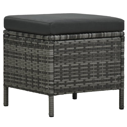 Set Divani da Giardino 4 pz con Cuscini in Polyrattan Grigio - homemem39