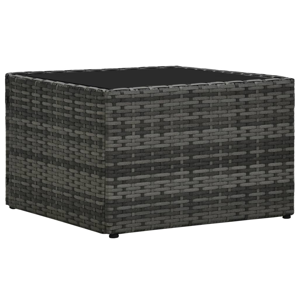 Set Divani da Giardino 5 pz con Cuscini in Polyrattan Grigio | homemem39