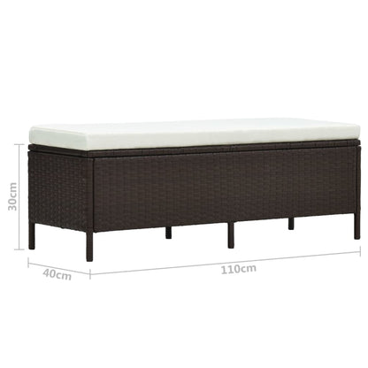 Set Divani da Giardino 3 pz con Cuscini in Polyrattan Marrone | homemem39