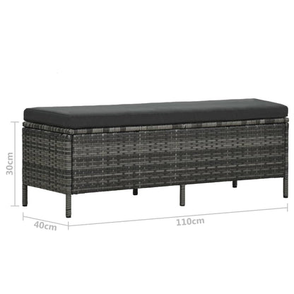 Set Divani da Giardino 3 pz con Cuscini in Polyrattan Grigio | homemem39