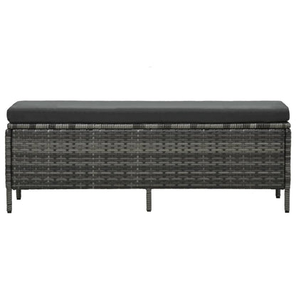 Set Divani da Giardino 3 pz con Cuscini in Polyrattan Grigio | homemem39