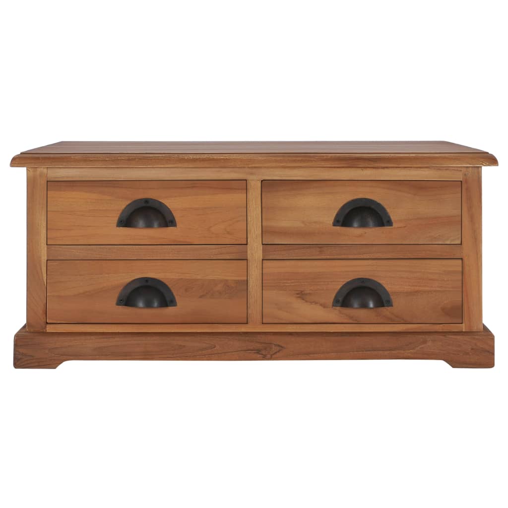 Tavolino da Salotto 68x68x30 cm in Legno Massello di Teak