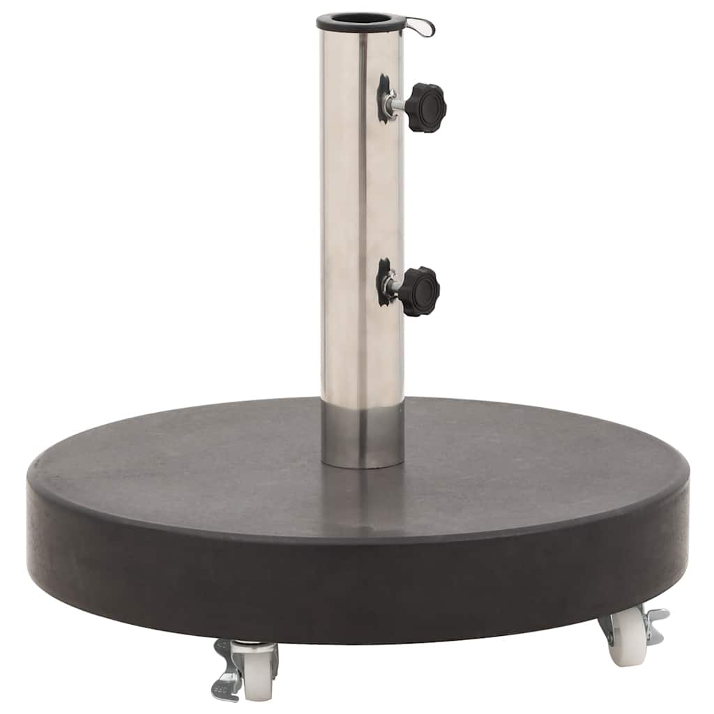 Base per Ombrellone in Granito 30 kg Circolare Nera - homemem39