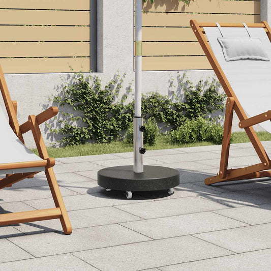 Base per Ombrellone in Granito 30 kg Circolare Nera - homemem39