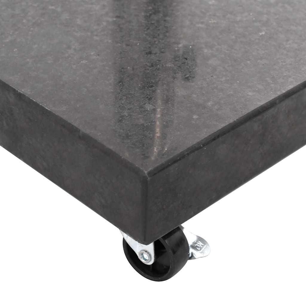 Base per Parasole in Granito 30 kg Quadrata Nera - homemem39