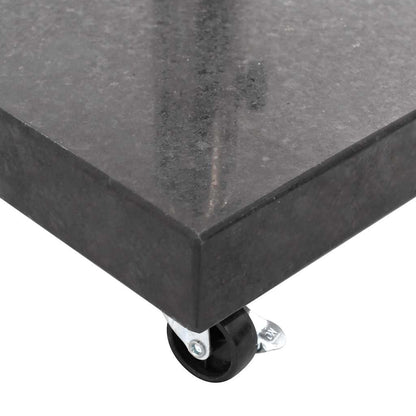 Base per Parasole in Granito 30 kg Quadrata Nera - homemem39