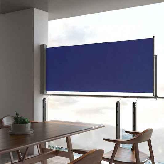 Tenda Laterale Retrattile per Patio 100x300 cm Blu - homemem39