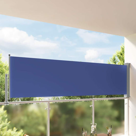 Ausziehbare Seitenmarkise für Terrasse, 100 x 300 cm, Blau