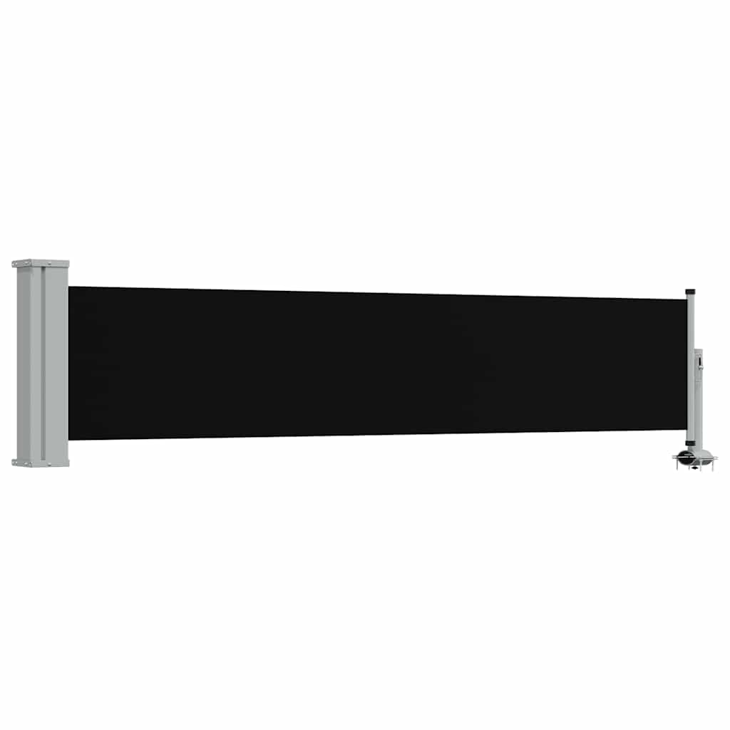 Retractable Side Awning for Patio 60x300 cm Black