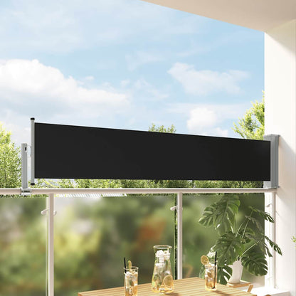 Retractable Side Awning for Patio 60x300 cm Black