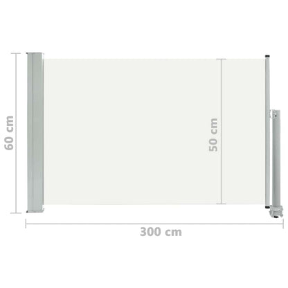 Tenda Laterale Retrattile per Patio 60x300 cm Crema - homemem39
