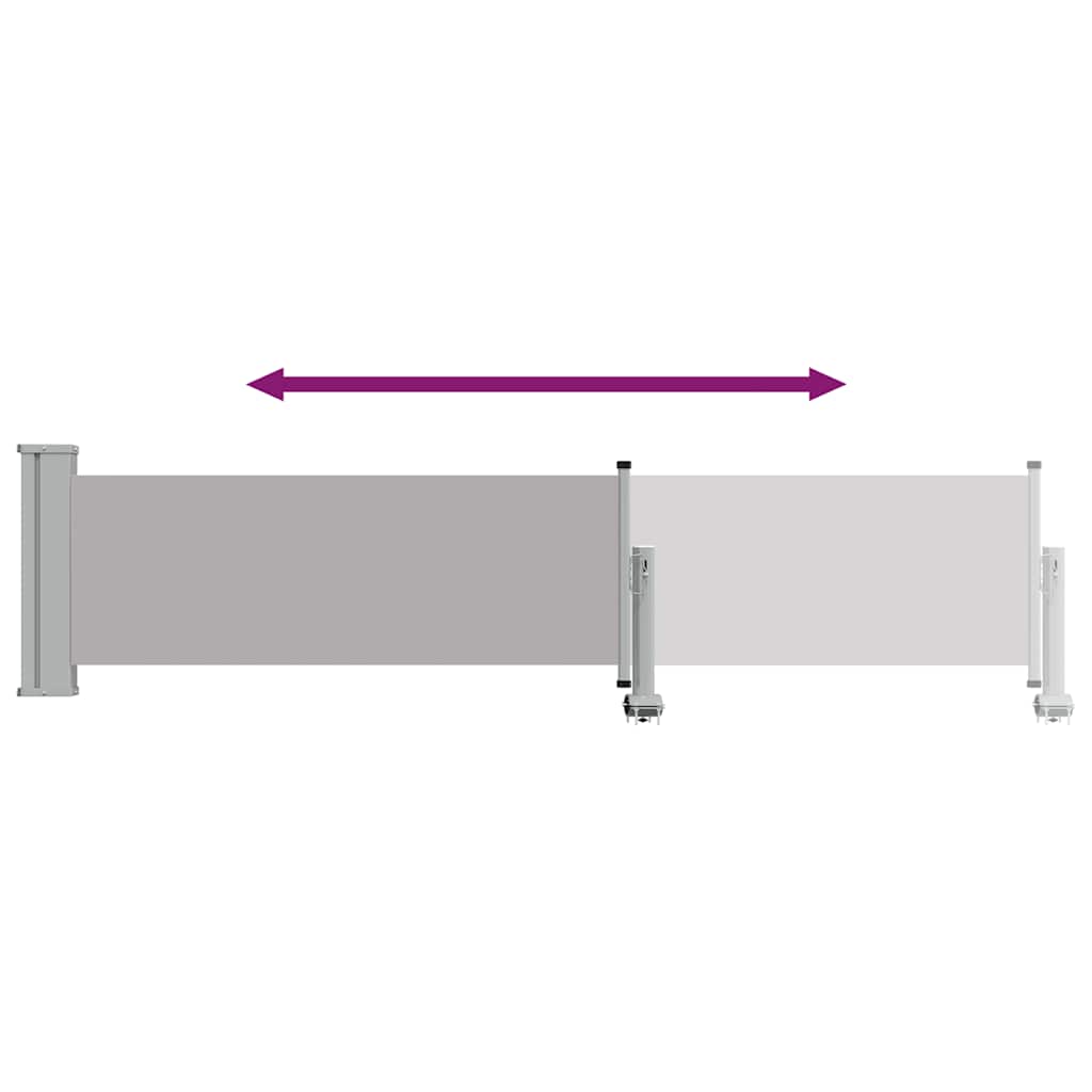 Tenda Laterale Retrattile per Patio 60x300 cm Grigia