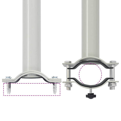 Tenda Laterale Retrattile per Patio 60x300 cm Grigia