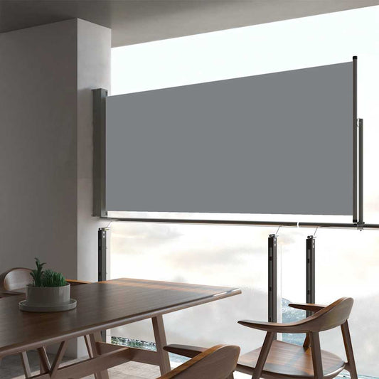 Tenda Laterale Retrattile per Patio 60x300 cm Grigia - homemem39