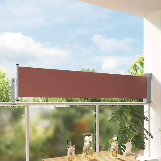 Ausziehbare Seitenmarkise für Terrasse, 60 x 300 cm, Braun