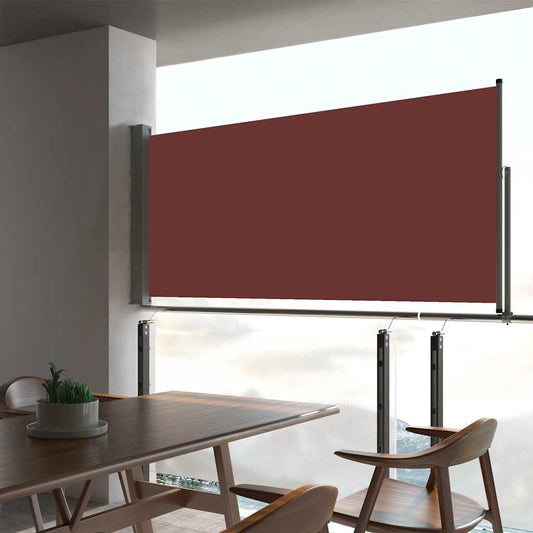 Tenda Laterale Retrattile per Patio 60x300 cm Marrone - homemem39