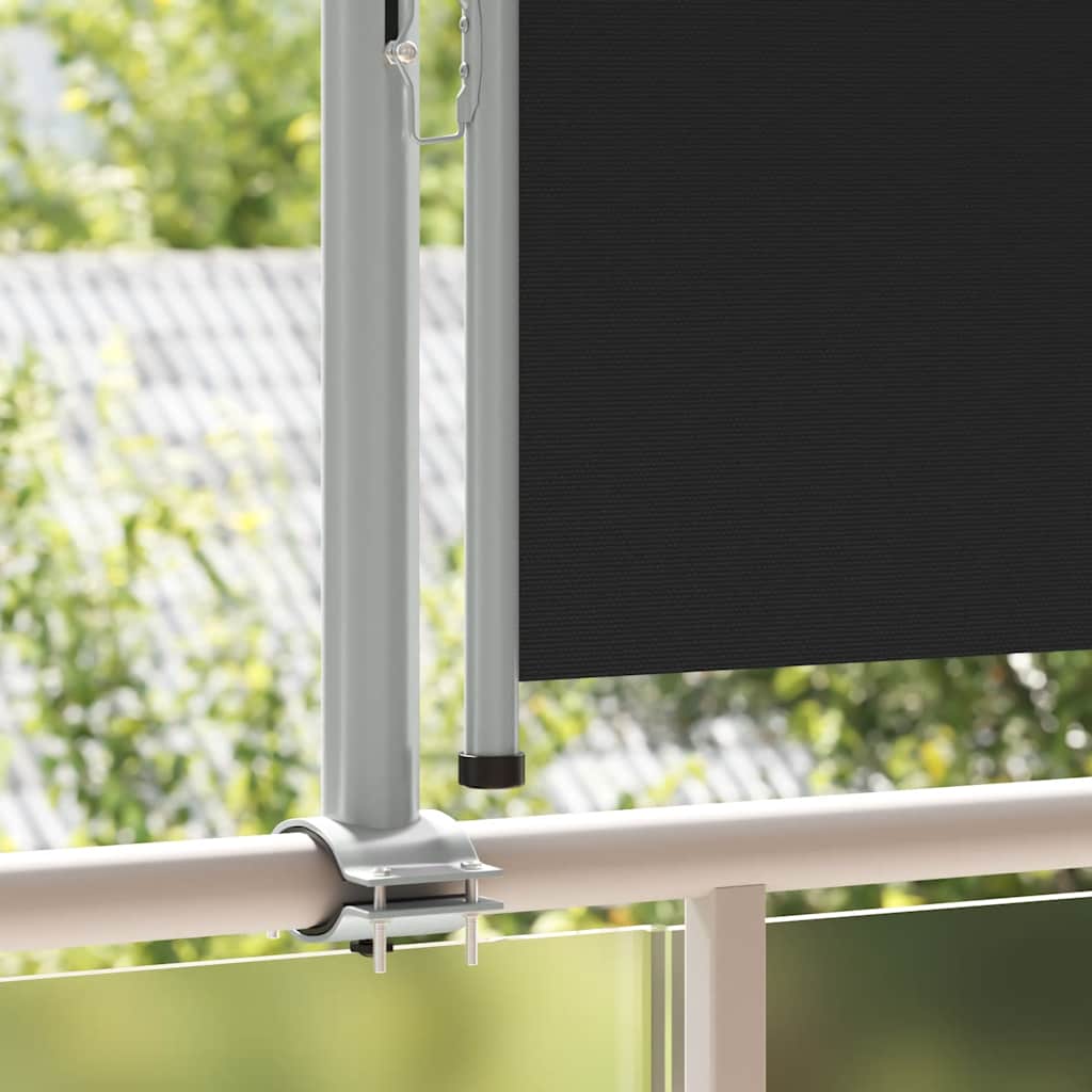 Retractable Side Awning for Patio 80x300 cm Black