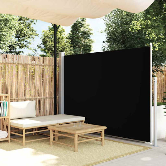 Tenda Laterale Retrattile per Patio 170x300 cm Nera - homemem39