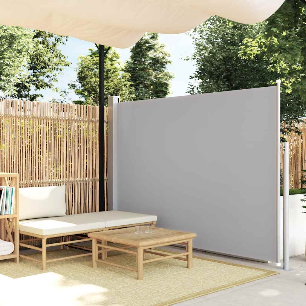 Tenda Laterale Retrattile per Patio 170x300 cm Grigio - homemem39