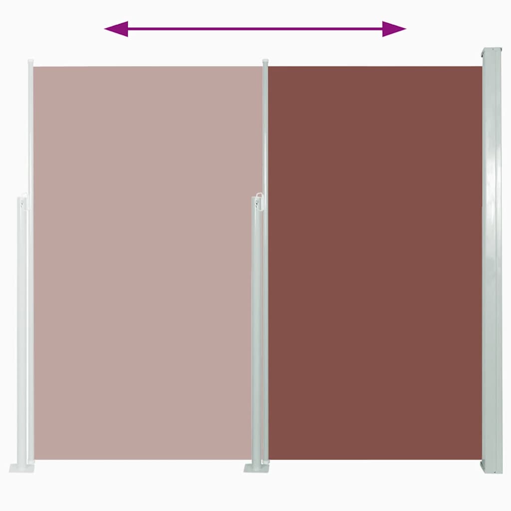 Tenda Laterale Retrattile per Patio 170x300 cm Marrone - homemem39