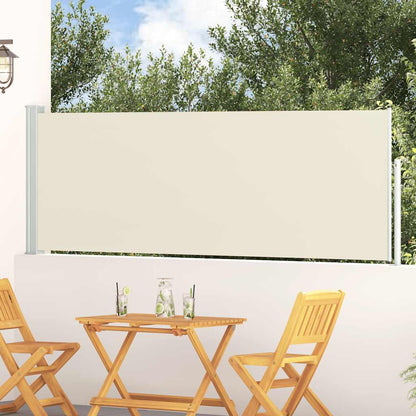 Retractable Side Awning for Patio 100x300 cm Cream