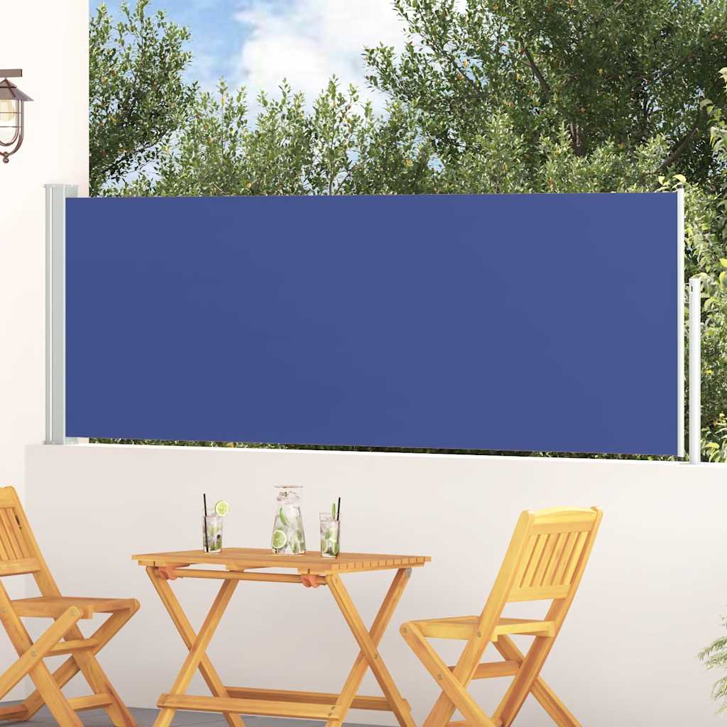 Ausziehbare Seitenmarkise für Terrasse, 100 x 300 cm, Blau