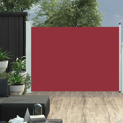 Tenda Laterale Retrattile per Patio 100x500 cm Rosso - homemem39