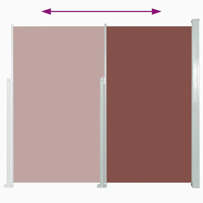 Tenda Laterale Retrattile per Patio 100x500 cm Marrone - homemem39